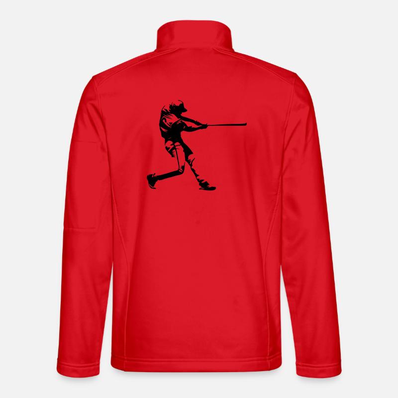 Baseball - Baseballspieler - Unisex Softshelljacke - Rot