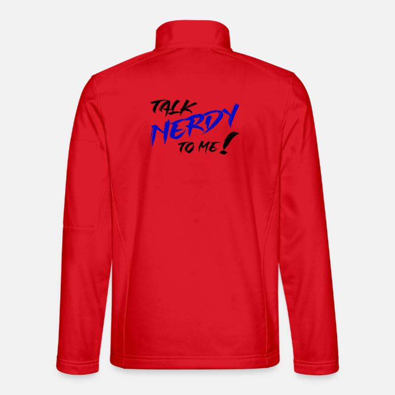 Nerd Graffiti Blau - Unisex Softshelljacke - Rot