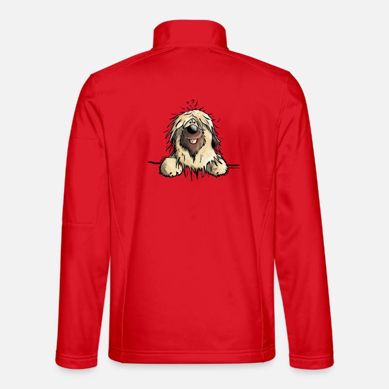Happy Briard - Unisex Softshell Jacket - red