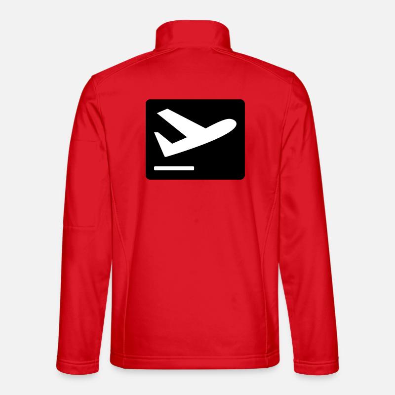 Airplane taking off - Unisex Softshell Jacket - red