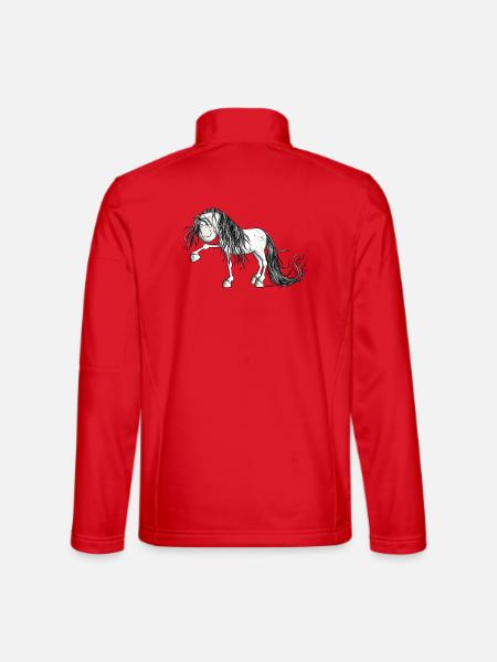 Andalusian Horse - Unisex Softshell Jacket - red