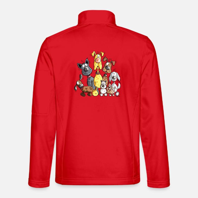 Hundehaufen - Unisex Softshelljacke - Rot