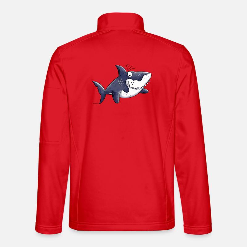 Happy Shark - Unisex Softshell Jacket - red