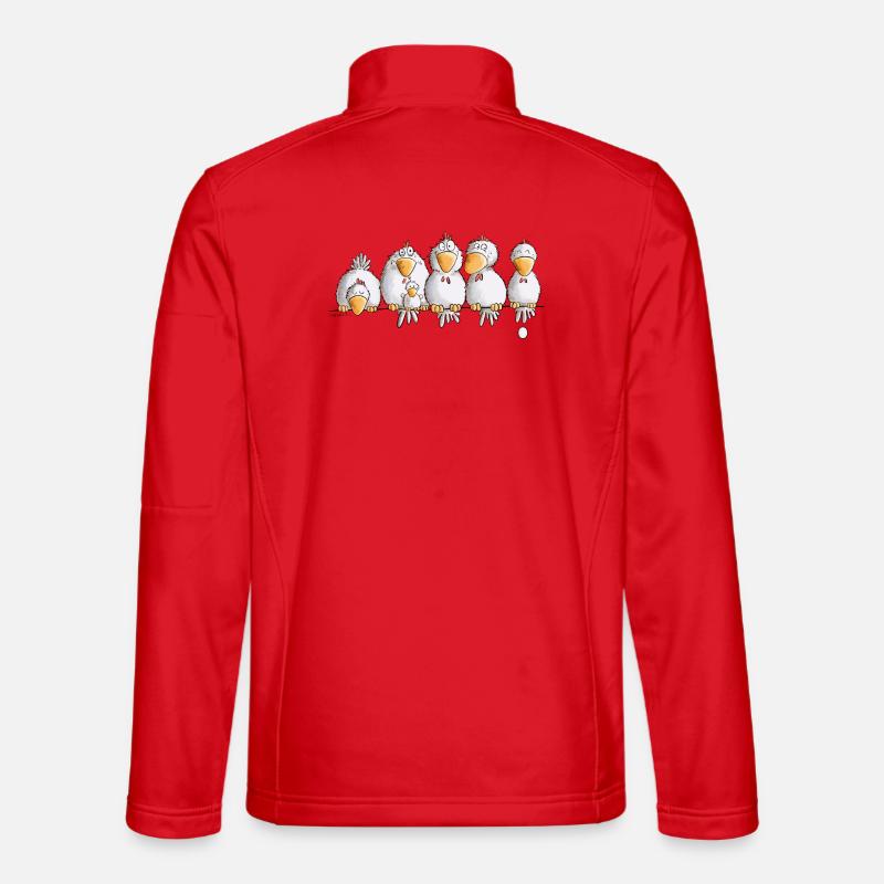 Chickens on the Chicken Pole I Chicken Comic Unisex Softshell Jacket