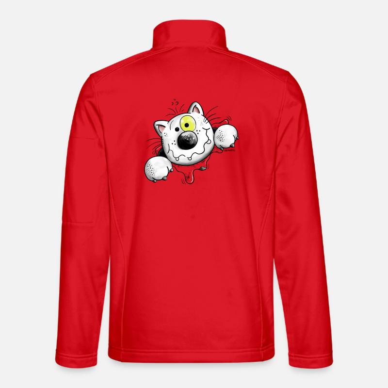 Starke Katze - Unisex Softshelljacke - Rot