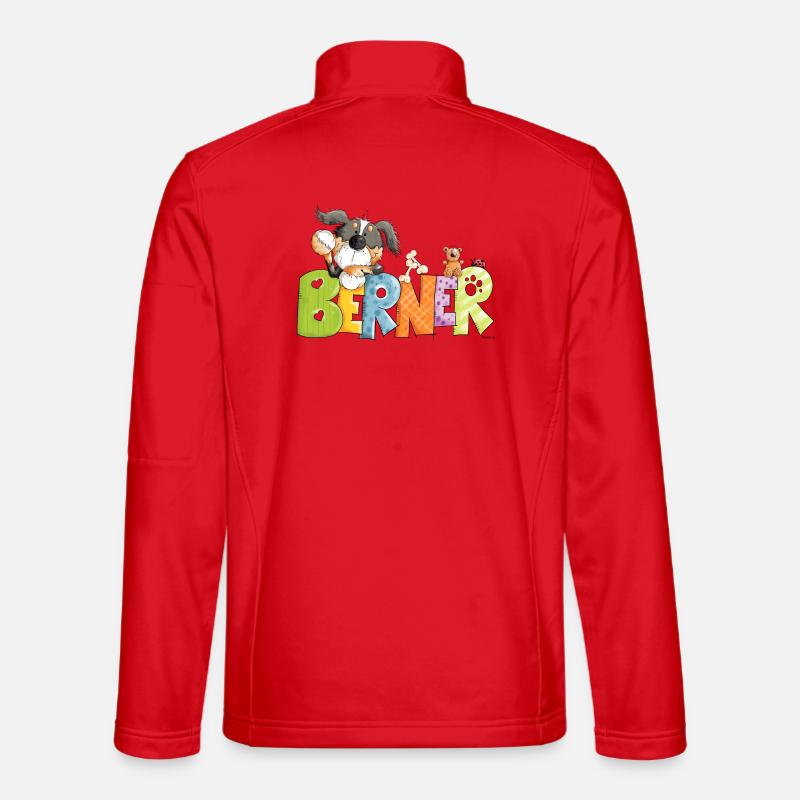 Berner Sennenhund hängt ab - Unisex Softshelljacke - Rot