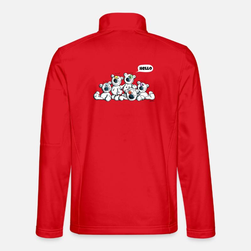Hello Eisbären - Unisex Softshelljacke - Rot
