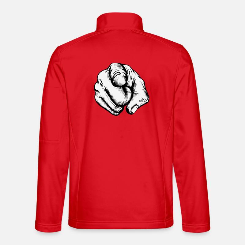 Index finger points at you - Unisex Softshell Jacket - red