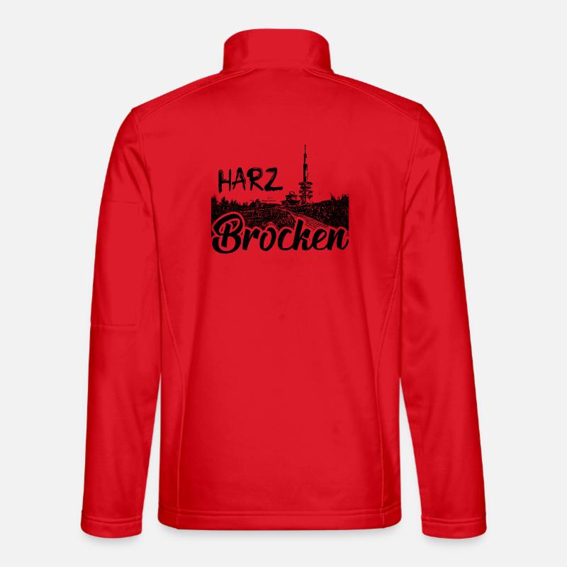Harz - Brocken - Unisex Softshelljacke - Rot