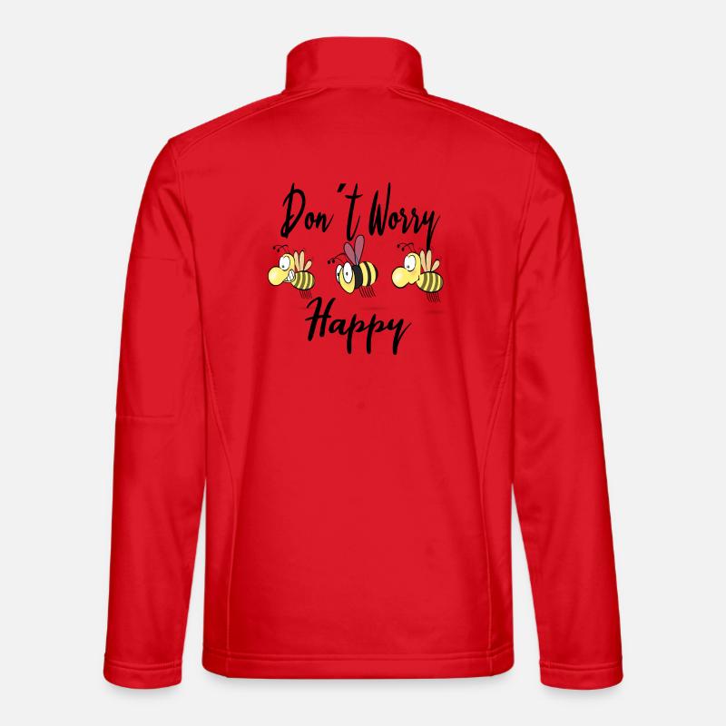 Glückliche Bienchen - Unisex Softshelljacke - Rot