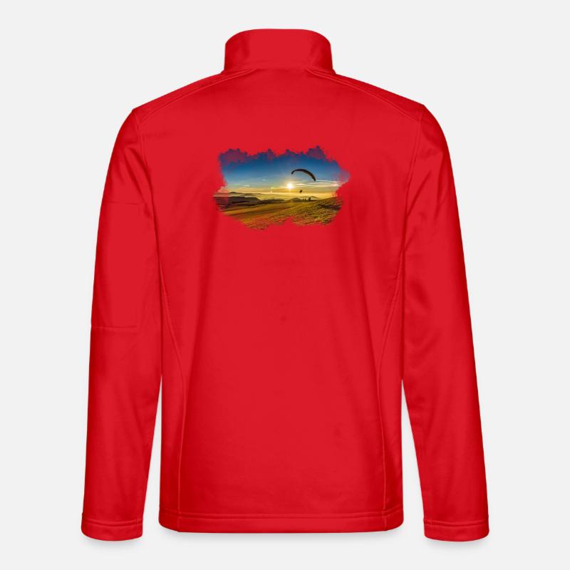 Paragliding Wasserkuppe - Unisex Softshelljacke - Rot