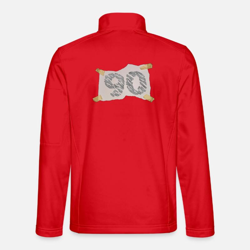 Birthday - 90 years - notepad - Unisex Softshell Jacket - red