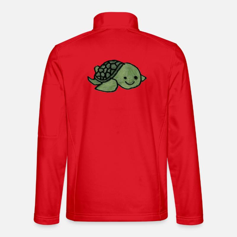 Turtle Children's Drawing Unisex Softshell Jacket