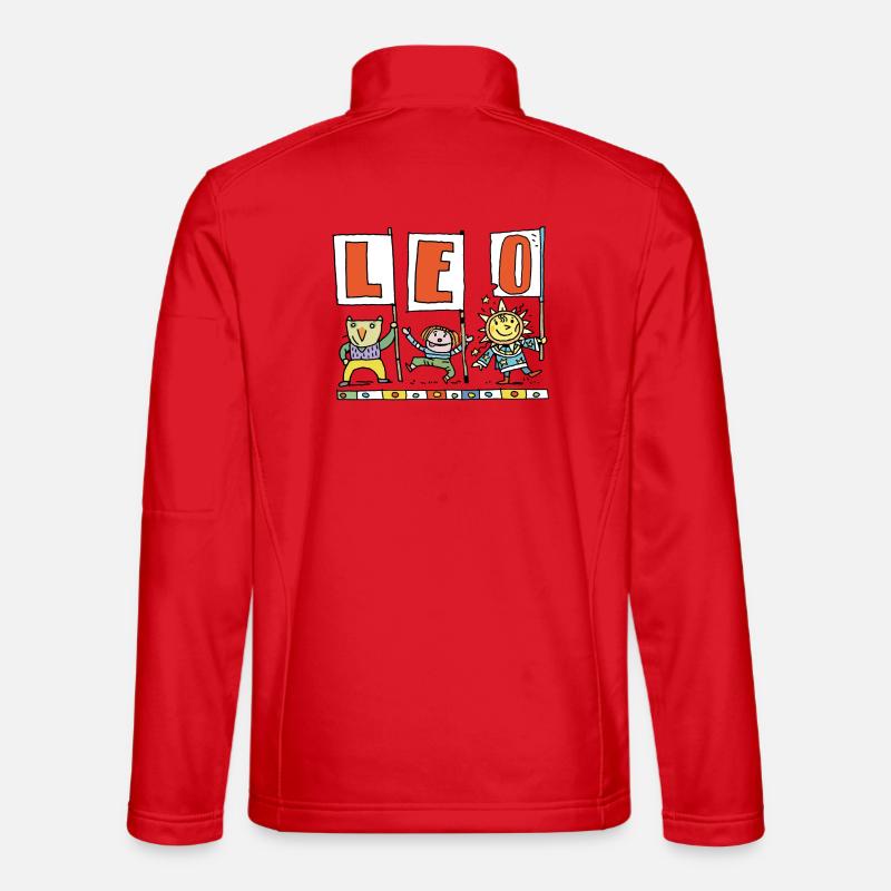 Leo Kinder Banner Kunst - Unisex Softshelljacke - Rot