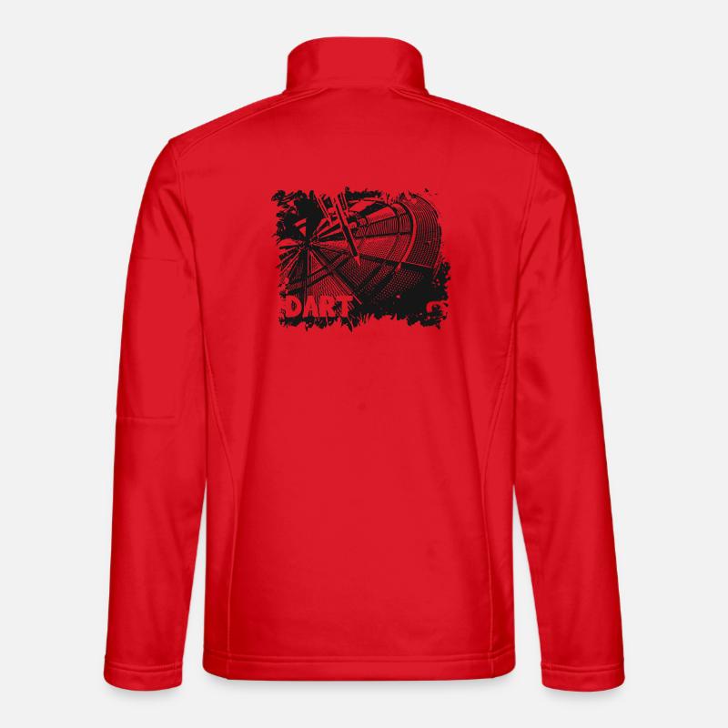 Dartscheibe - Dart - Dartpfeile - Unisex Softshelljacke - Rot