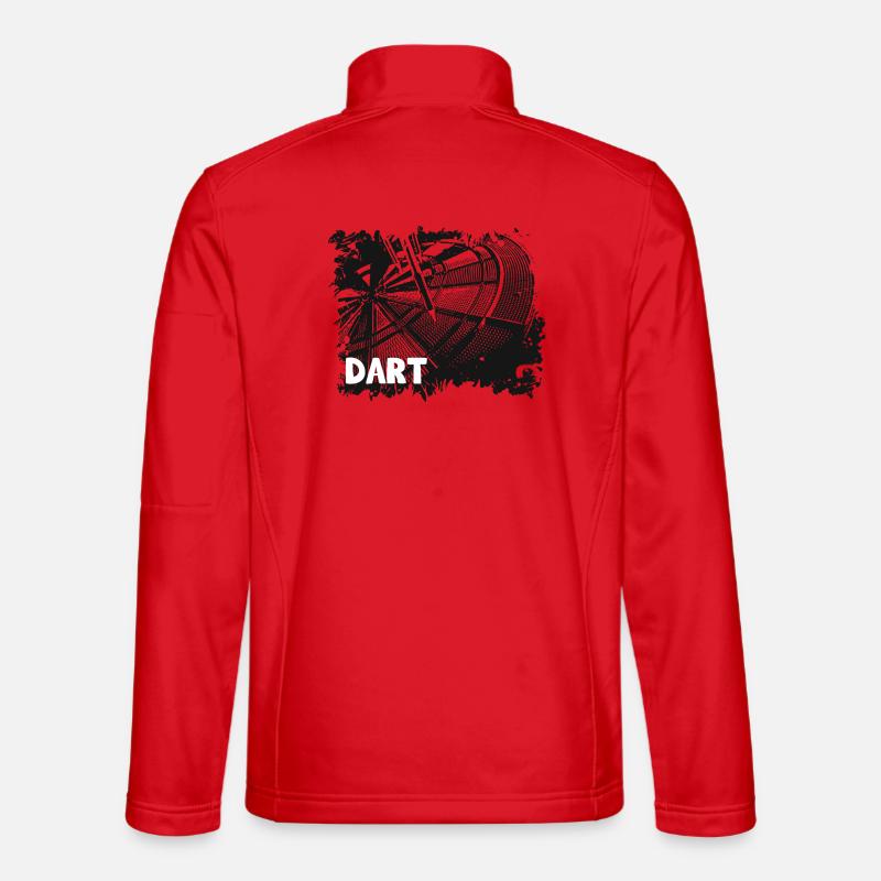 Dartscheibe - Darts - Dartpfeile - Darten - Unisex Softshelljacke - Rot