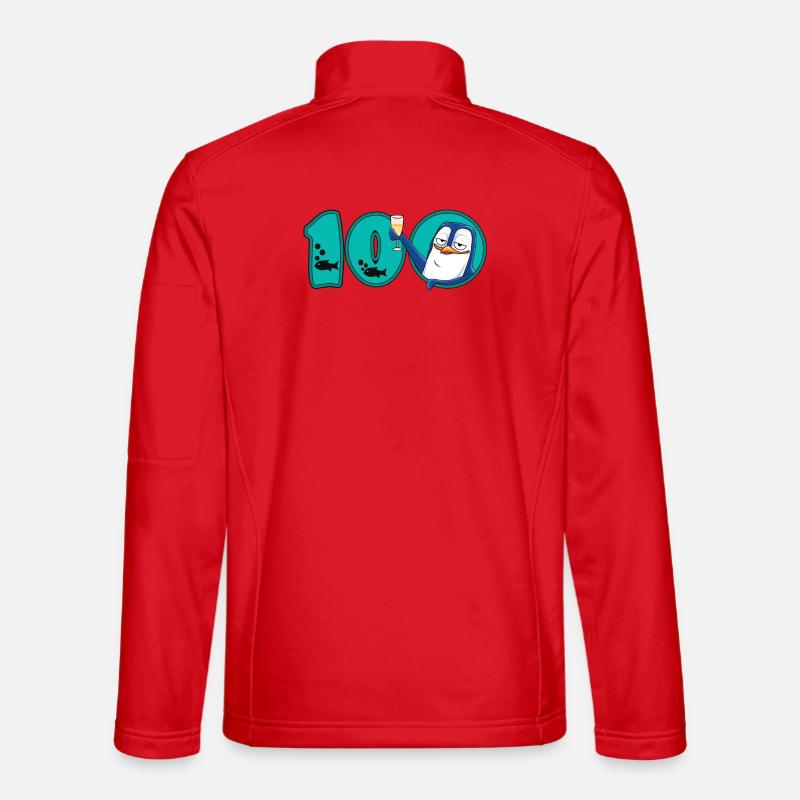 100. Geburtstag Jubiläum Pinguin Unisex Softshelljacke