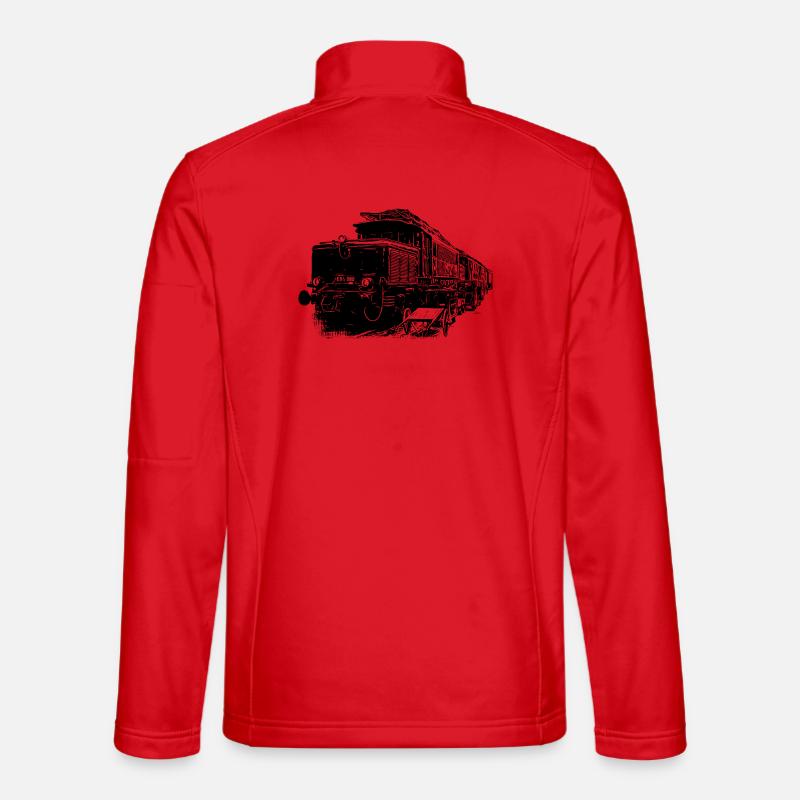 E94 Lok Zug Das Krokodil - Unisex Softshelljacke - Rot