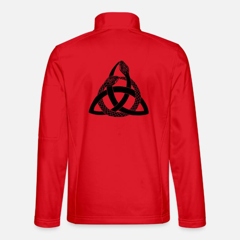 Serpents noirs et symbole celte Veste en tissu softshell Unisexe