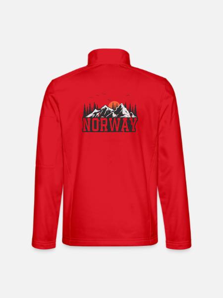 Norvège - Veste en tissu softshell Unisexe - rouge - Dos