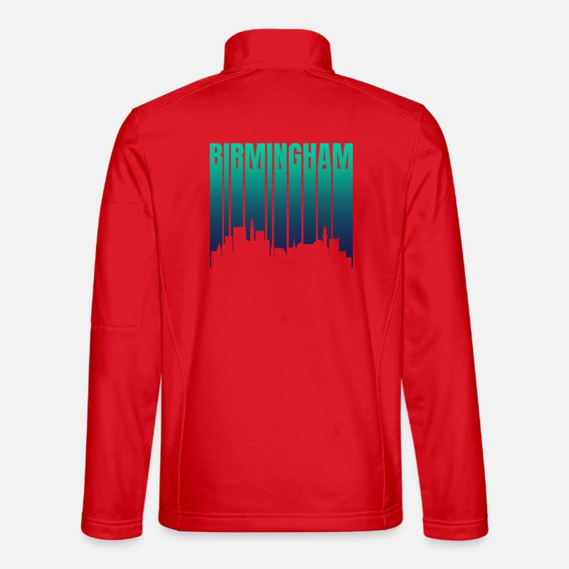 Birmingham Skyline Gradient Unisex Softshell Jacket