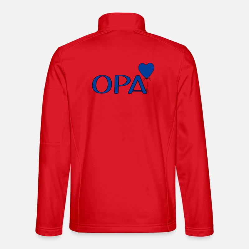 Opa Luftballon Herz - Unisex Softshelljacke - Rot