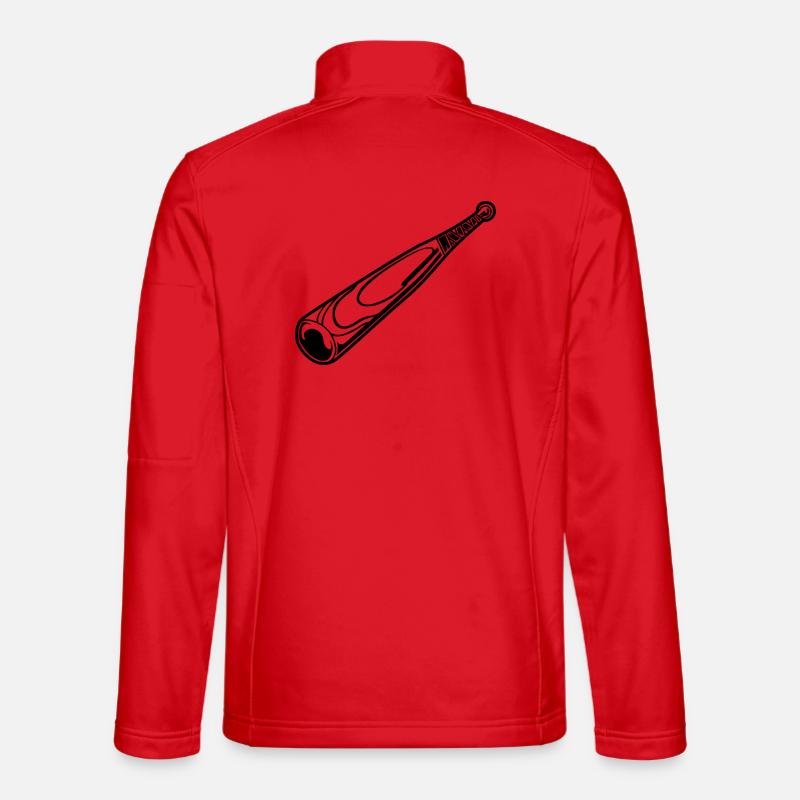 Baseball bat sketch - Unisex Softshell Jacket - red