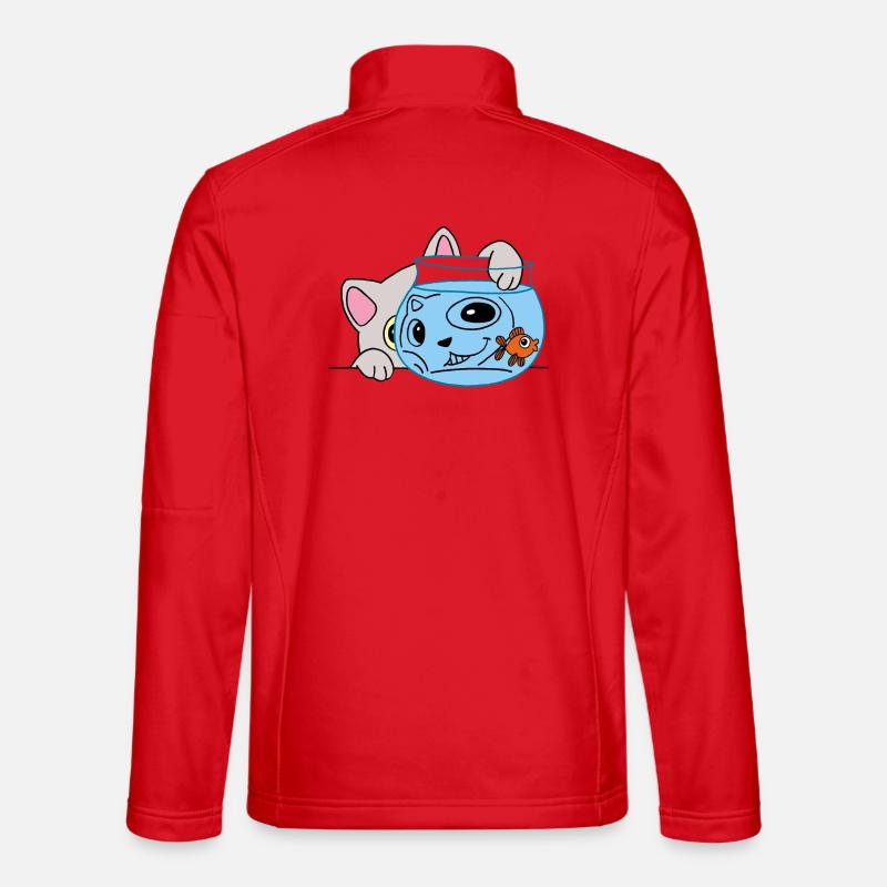 Das Kätzchen und der Fisch Unisex Softshelljacke