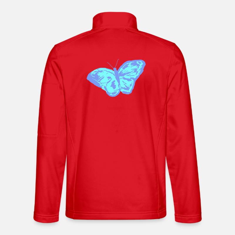 Schmetterling - Unisex Softshelljacke - Rot