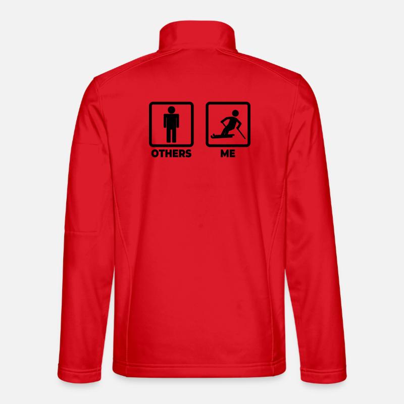 Skifahrer Strichmännchen Unisex Softshelljacke