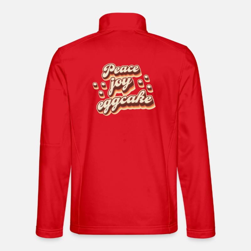 Peace Joy Eggcake - Unisex Softshelljacke - Rot