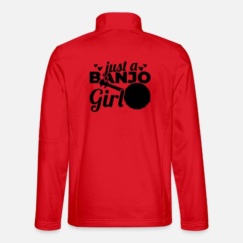 Banjo Spielerin - Unisex Softshelljacke - Rot
