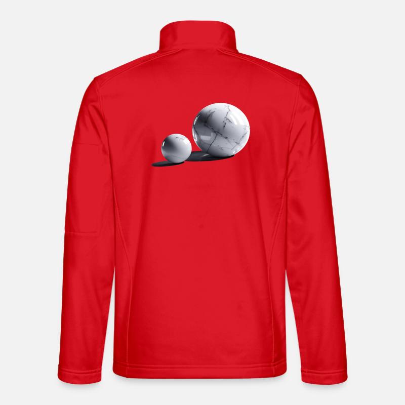 Marble Ball/Sphere - Unisex Softshell Jacket - red