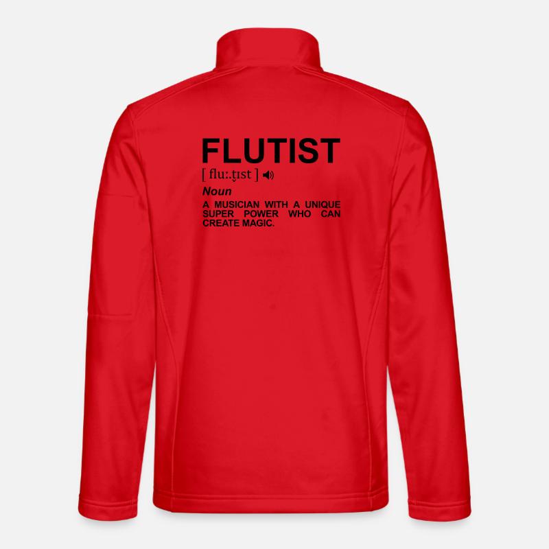 Flötist Begriff - Unisex Softshelljacke - Rot