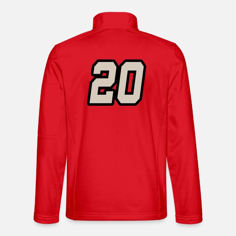Nummer zwanzig 20 - Unisex Softshelljacke - Rot