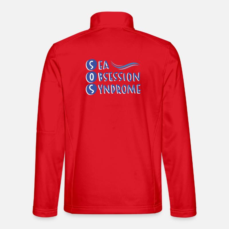 Humor Wohlbefinden Meer - Unisex Softshelljacke - Rot