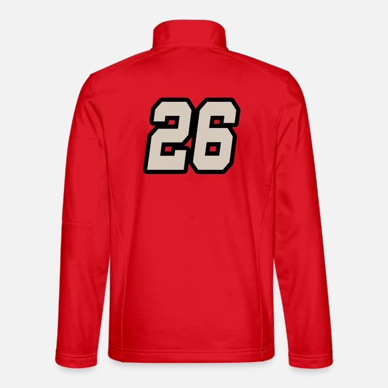 Nummer sechsundzwanzig 26 - Unisex Softshelljacke - Rot