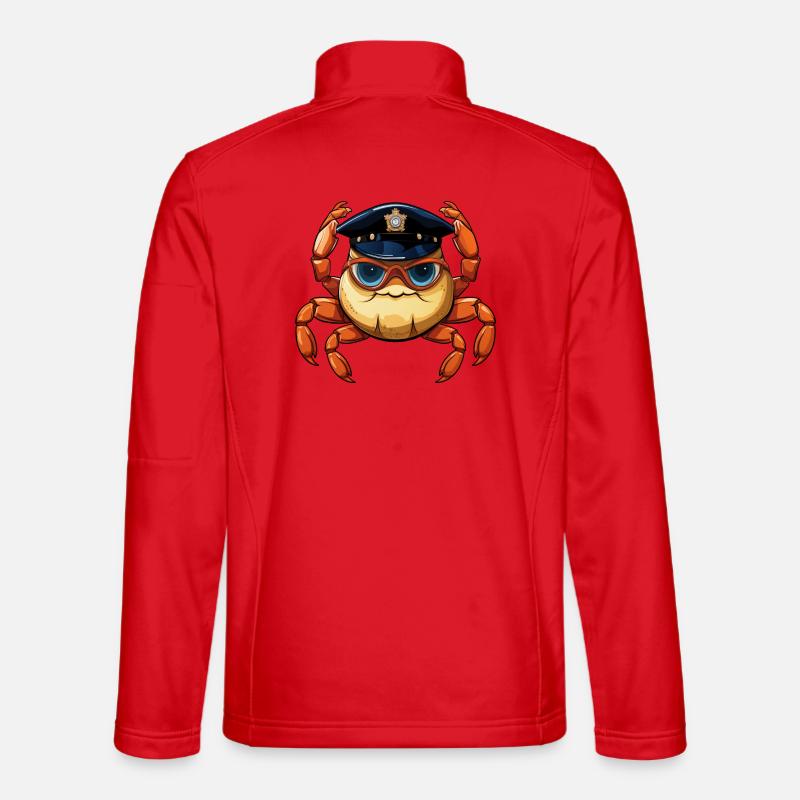 Krabben Polizist - Unisex Softshelljacke - Rot