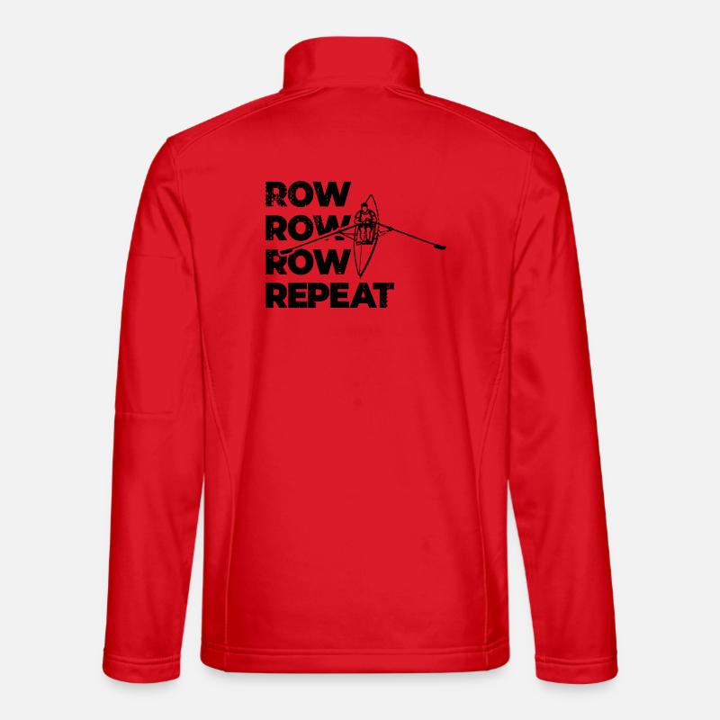 Rudern Wiederholung - Unisex Softshelljacke - Rot