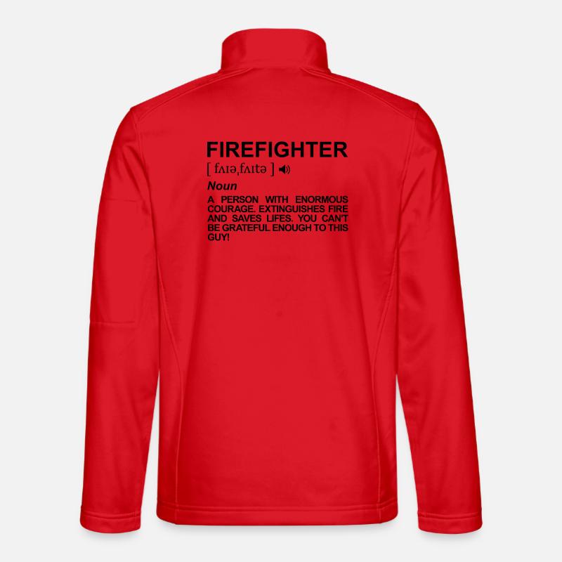 Firefighter Meaning - Unisex Softshell Jacket - red