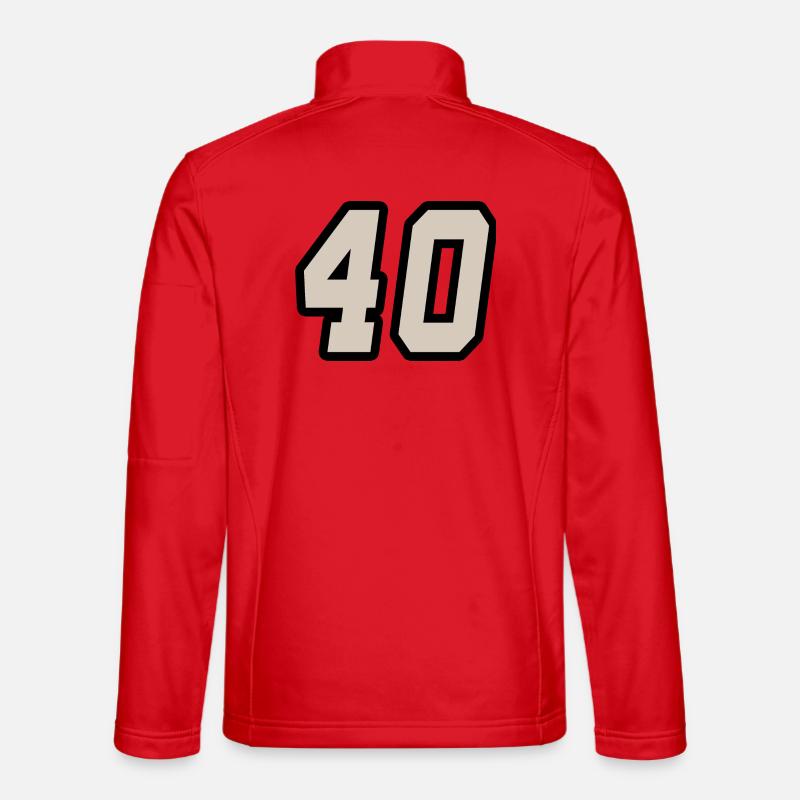 Nummer vierzig 40 - Unisex Softshelljacke - Rot
