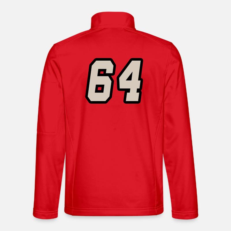 Nummer vierundsechzig 64 - Unisex Softshelljacke - Rot