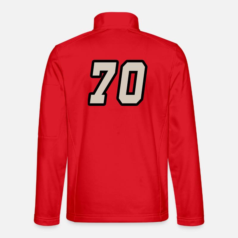 Zahl 70 Nummer Siebzig 70 - Unisex Softshelljacke - Rot