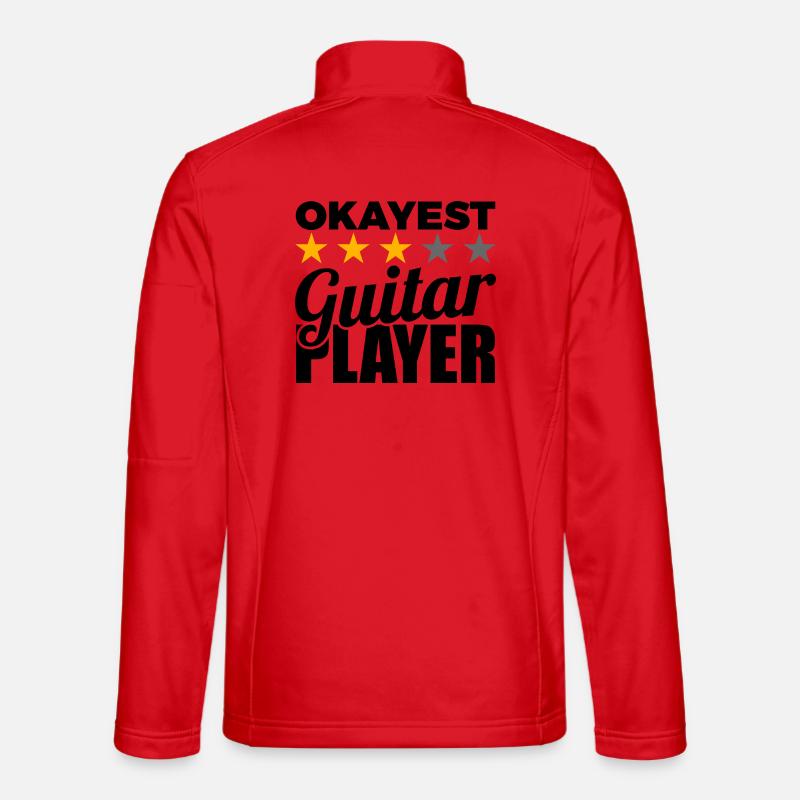 Okayest Guitar Player - Unisex Softshell Jacket - red