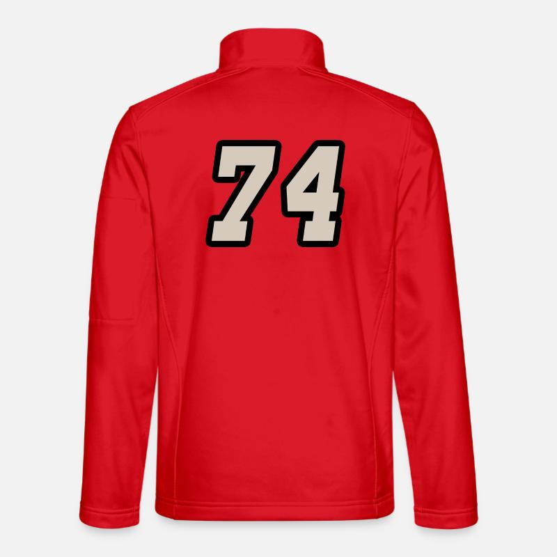Nummer vierundsiebzig 74 - Unisex Softshelljacke - Rot