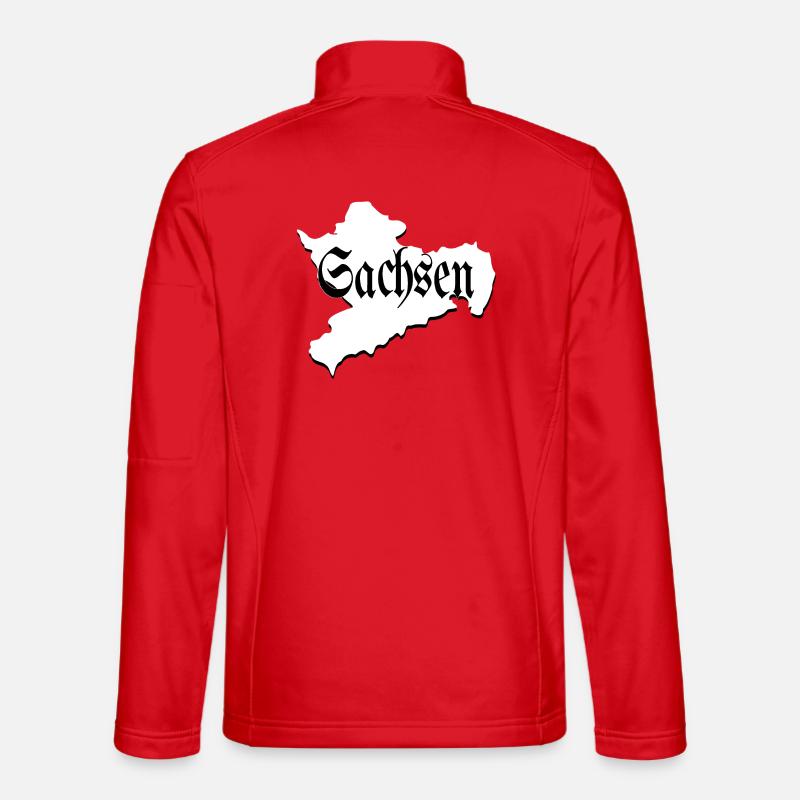 Saxony black and white - Unisex Softshell Jacket - red