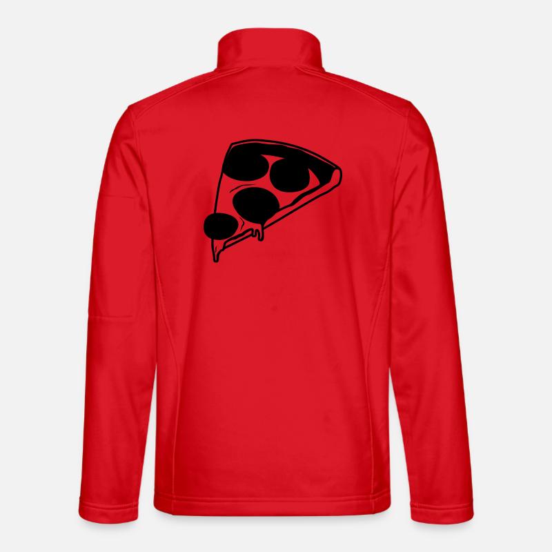 Pizza Skizze - Unisex Softshelljacke - Rot