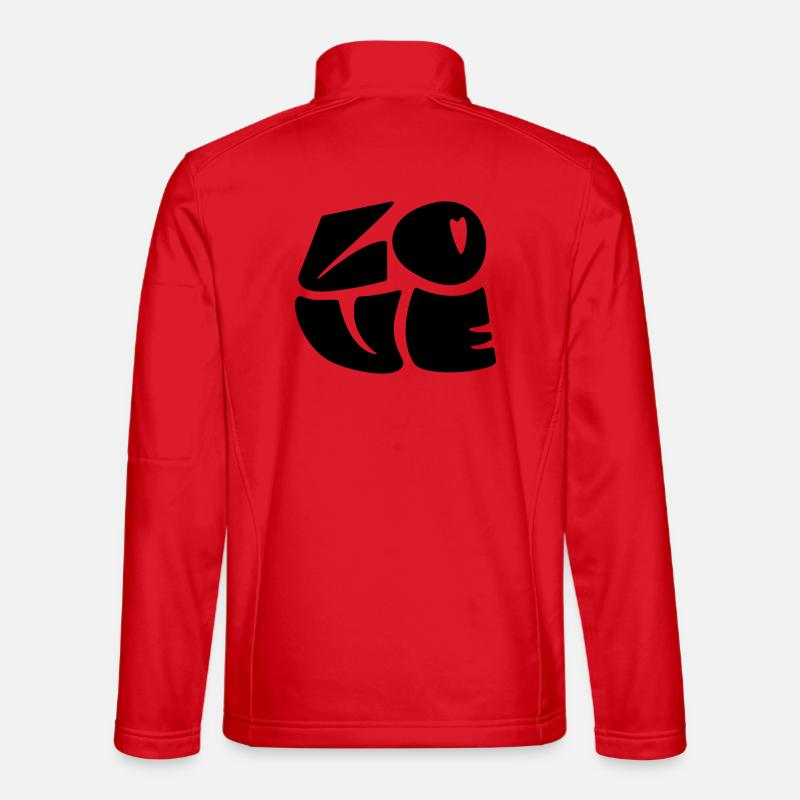 LOVE - Unisex Softshell Jacket - red