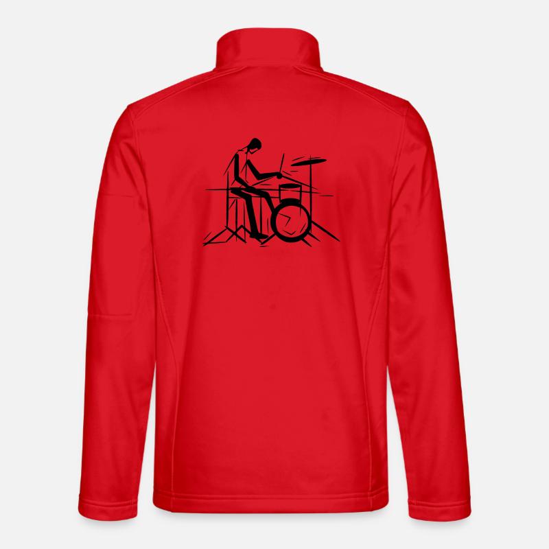 Schlagzeug Musiker - Unisex Softshelljacke - Rot