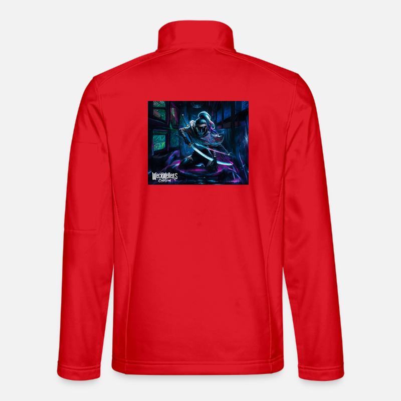 graffiti anime samurai - Unisex Softshelljacke - Rot